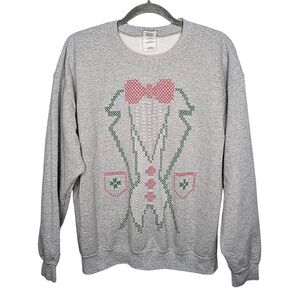 Gildan Ugly Christmas Tuxedo Sweatshirt Unisex